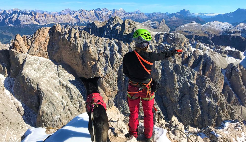 Klettersteige mit Hund in den Dolomiten