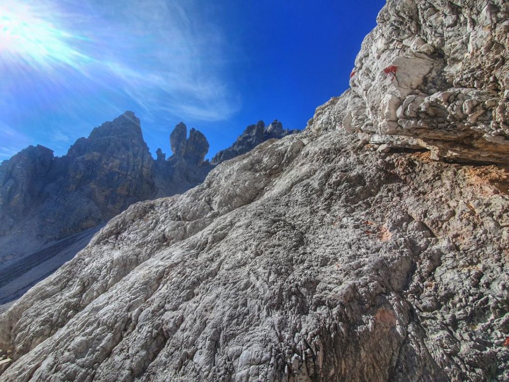 Kurze Kraxelei vor Beginn des Klettersteiges (und zurück auf den Wanderweg)
