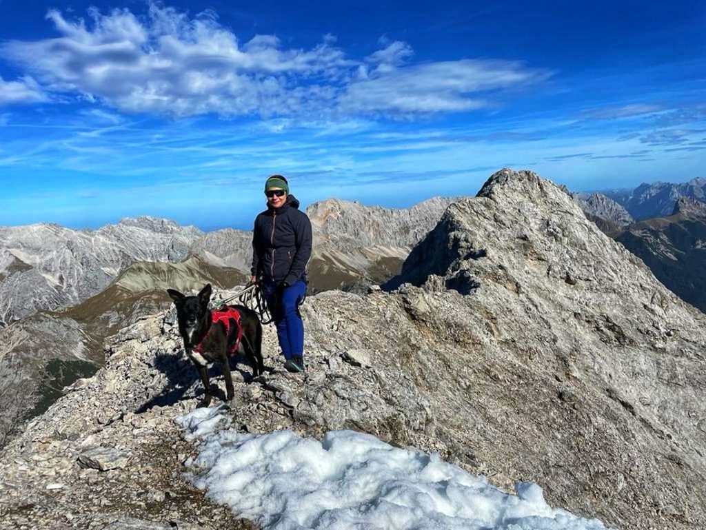 Blick entlang des Grates zum Karkopf und Hohe Munde