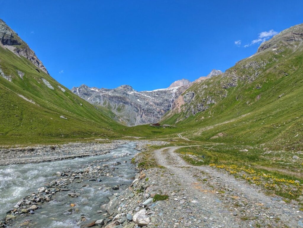 Blick zurück zur Pifang Alm